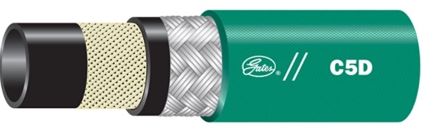 1/2" C5D HYDRAULIC HOSE GREEN, POLYESTER BRAIDED, SAE 100R5, 1,250 PSI